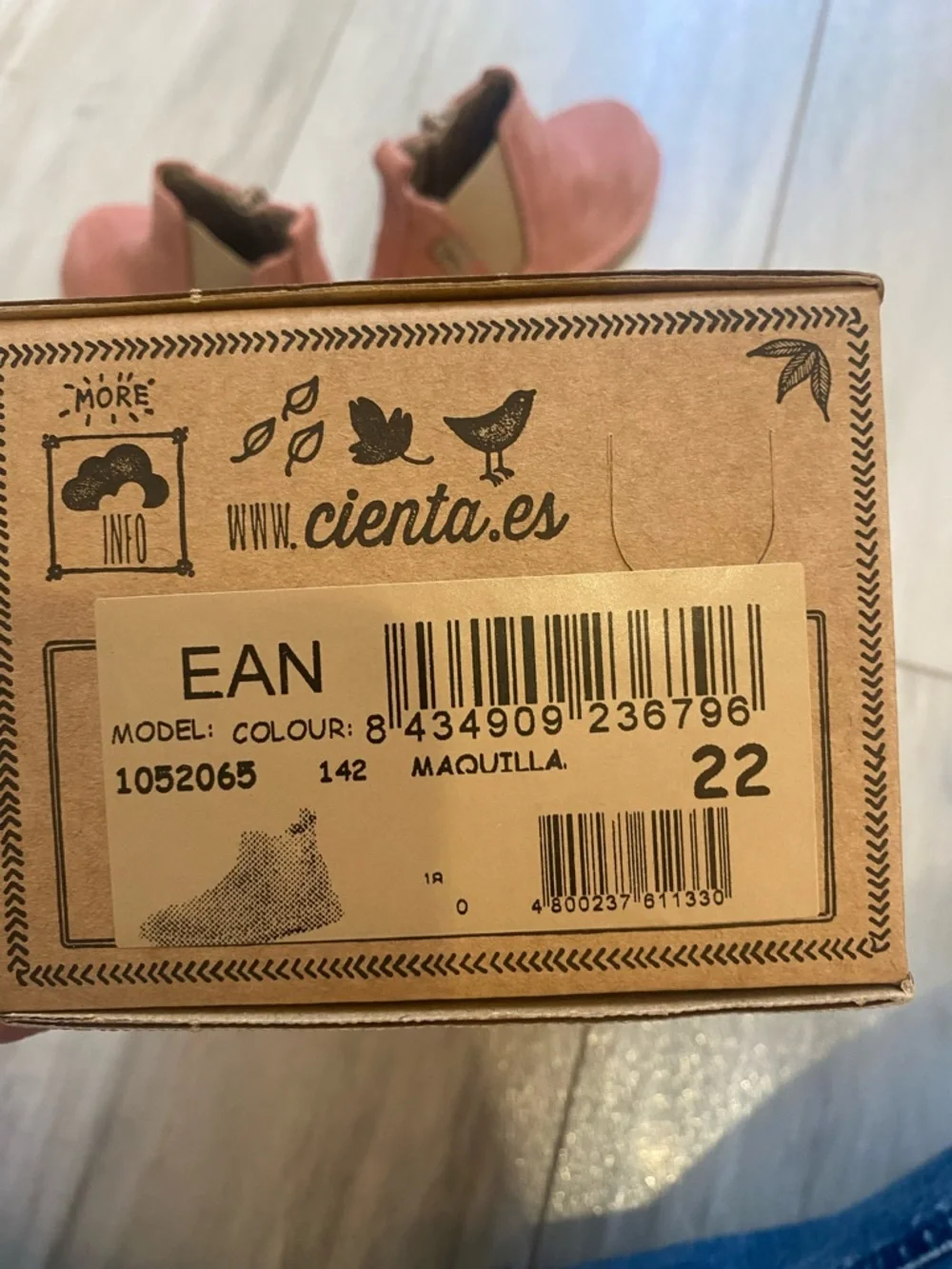 NWT Cienta Classic Light Pink Suede Leather Zip-Up Round Toe Boot toddler 6
